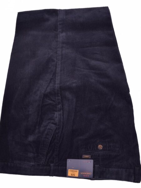 Oakman Stretch Waist Cord Trousers Colour: NAVY, Size: 52" S (30&