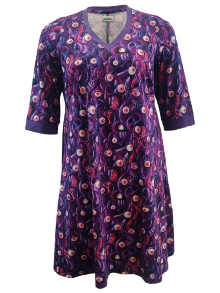 Plus size kjole - Tulla Purple Monster