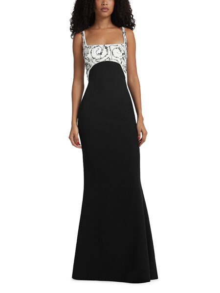 Safiyaa Ezda Sleeveless Sequin Gown