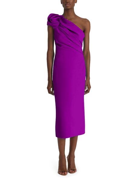 Safiyaa Granalle One Shoulder Midi Dress