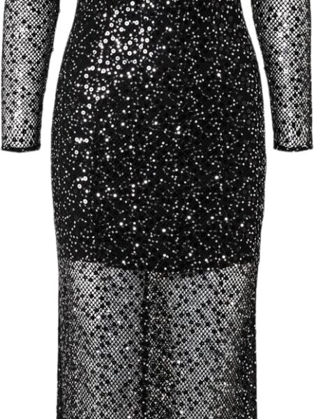 Slfnoel LS Ankle Sequins Dress B