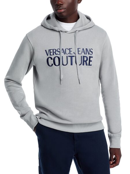 Versace Jeans Couture Cotton Brushed Fleece Logo Hoodie