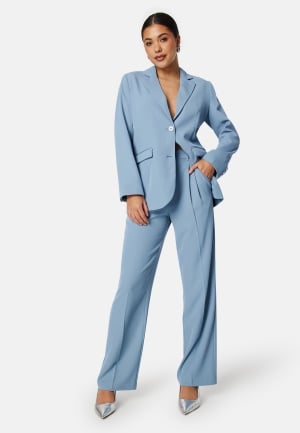 BUBBLEROOM Denice Straight Leg Suit Pants Dusty blue 42