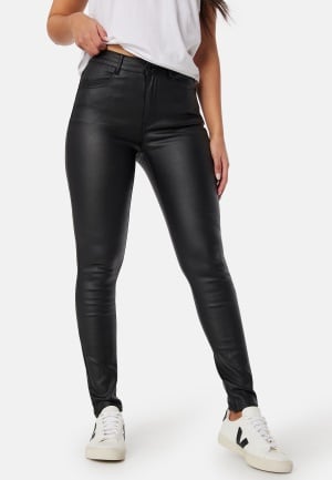 BUBBLEROOM High Waist Slim Coated Jeans Black 46