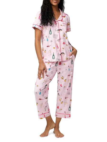 BedHead Pajamas Let's Do Brunch Cropped Pajama Set