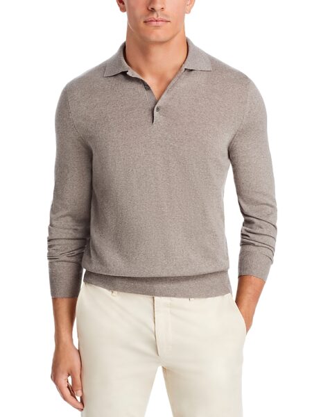 Canali Merino Wool Polo Sweater