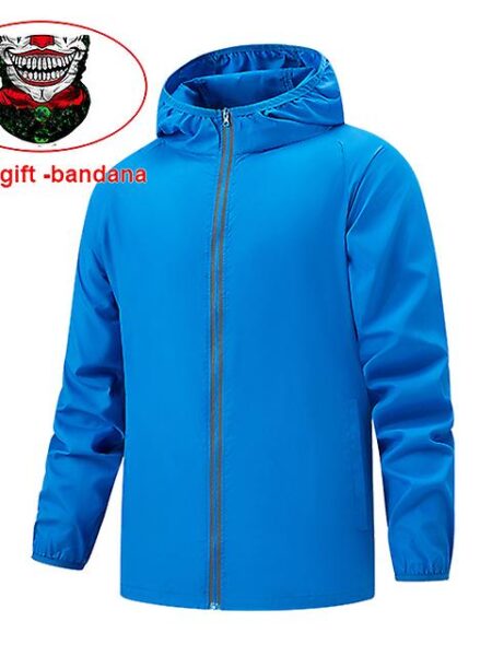 Coats S-7xl Vandring Windbreaker Camping Vandtæt Jakke Reflekterende frakke Solbeskyttelse Tøj Unisex Udendørs Windbreakers Plus Size Kongeblå 6xL