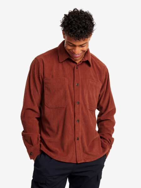 Cord Shirt Herre Smoked Paprika, Størrelse:XL - Herre > Overdele > Skjorter Og Langærmede Trøjer