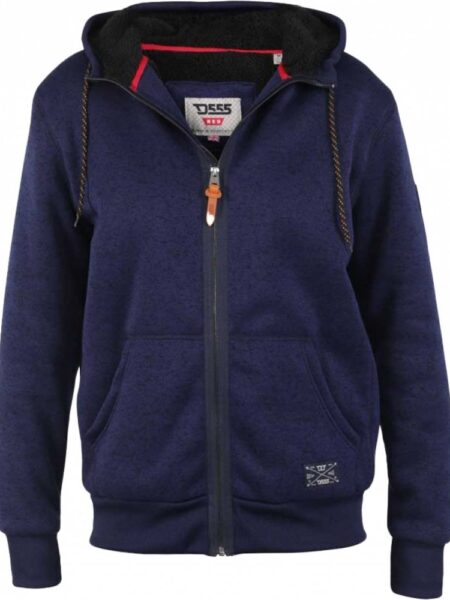 D555 by Duke Duke Mens Big Size Fleece Lined Hoodie Size: 6XL, Colour: