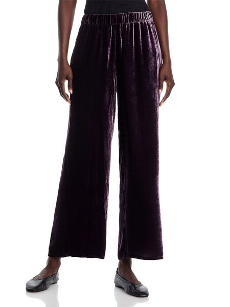 Eileen Fisher Crushed Velvet Wide Leg Pants