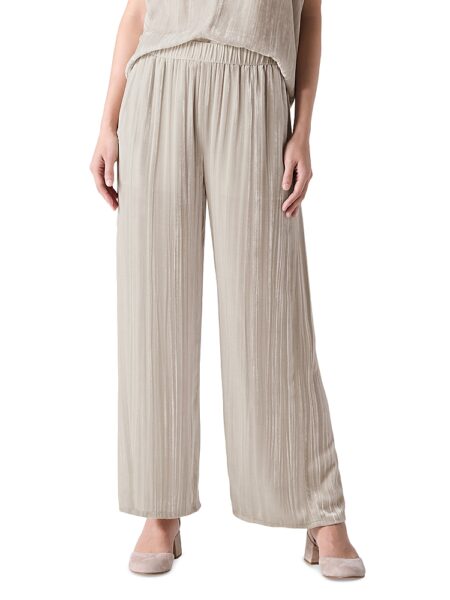 Eileen Fisher Wide Leg Crushed Velvet Ankle Pants