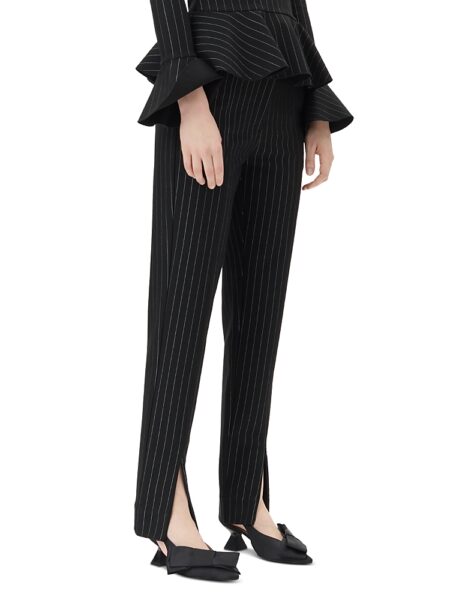 Ganni Stripe Mid Waist Pants