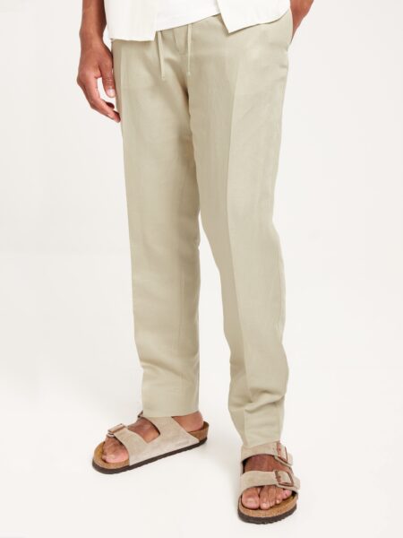 J Lindeberg Baron Tencel Linen Pants Hørbukser Beige