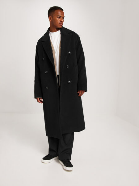 J Lindeberg Willy Wool Coat Frakke Sort