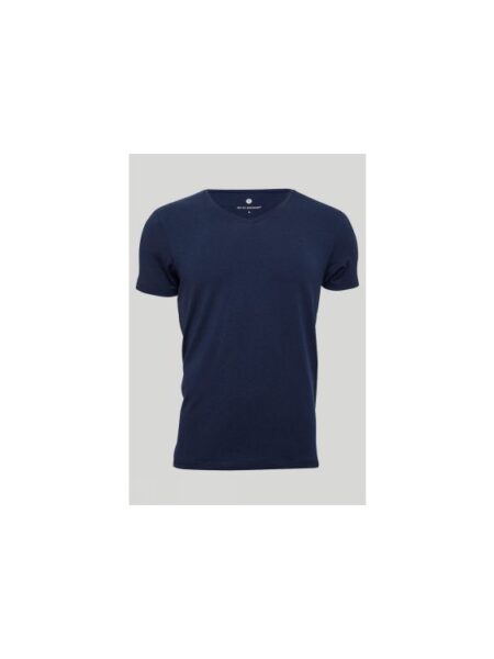 JBS OF DENMARK T-SHIRT V-NECK, Navy BAMBUS