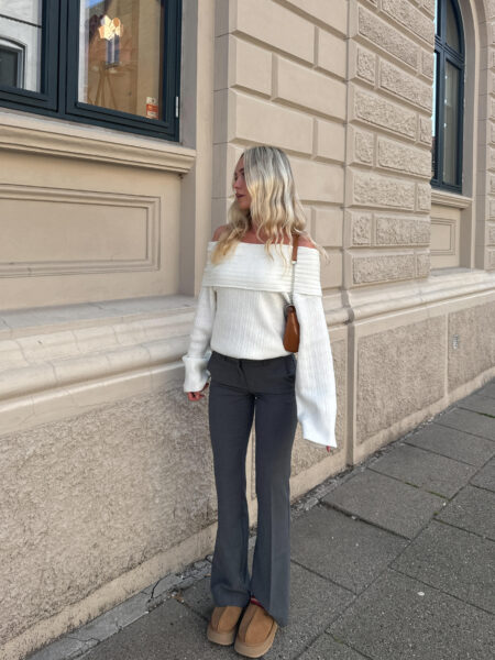 Nelly - Grå - Low Waist Flare Suit Pants