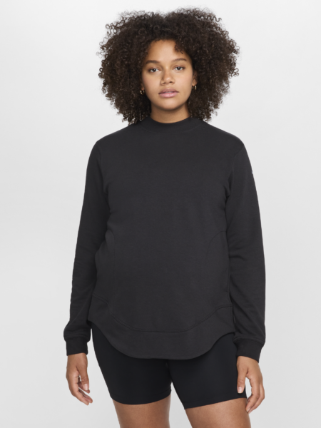 Nike (M) One-pullover-overdel i vendbart french terry til kvinder (Maternity) - sort