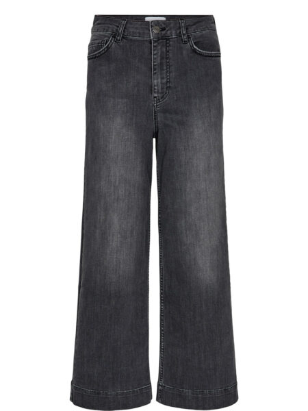 Nümph - NUPARIS CROPPED JEANS - DARK GREY - Dark Grey Denim - 42 - Blå - Pants