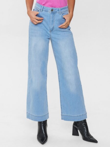 Nümph - NUPARIS CROPPED JEANS - Light Blue Denim - 42 - Lyseblå - Pants