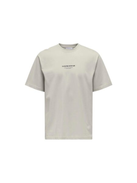 ONLY & SONS O-neck T-Shirt i Silver Lining til herre