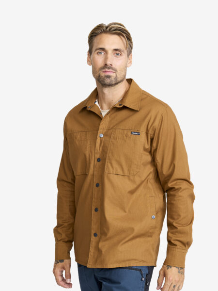 Outback Fleece Lined Overshirt Herre Rubber, Størrelse:2XL - Herre > Overdele > Skjorter Og Langærmede Trøjer