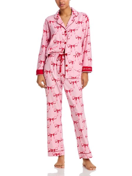 Pj Salvage Printed Flannel Pajama Set