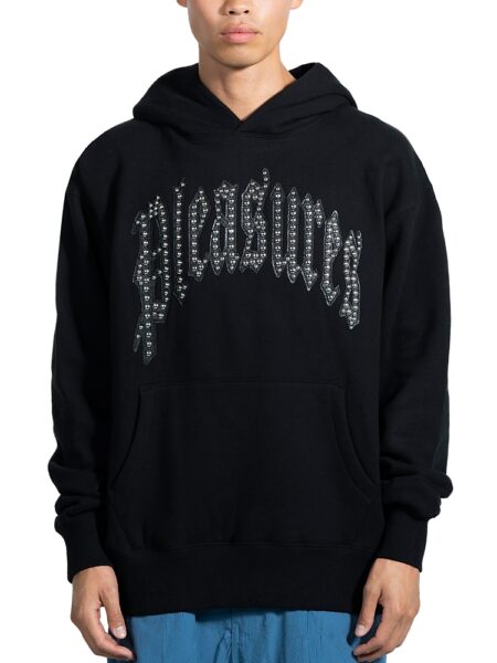 Pleasures Twitch Regular Fit Logo Studded Hoodie