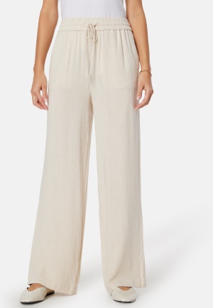 SELECTED FEMME Sflviva-Gulia HW Linen Pant Sandshell 44