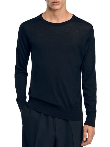 Sandro Extra Fine Merino Crewneck Sweater