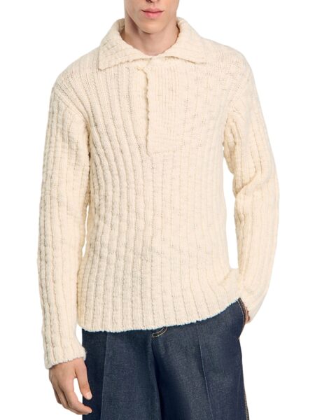 Sandro Wool Wide Collar Sweater