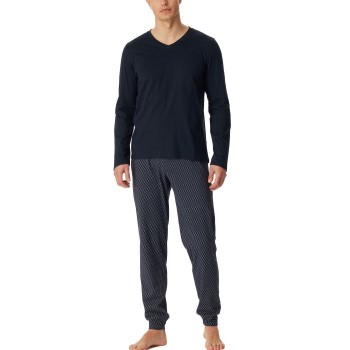 Schiesser Casual Essentials Long Sleeve Pyjamas After Dark bomuld 52 Herre