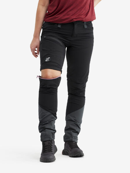 Silence T-zip Pants Dame Black, Størrelse:2XL - Zip-off-bukser