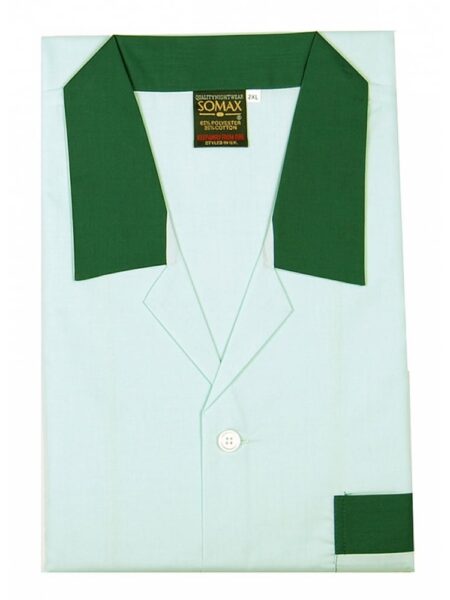 Somax Plain Cotton Pyjamas Colour: GREEN, Size: 7XL