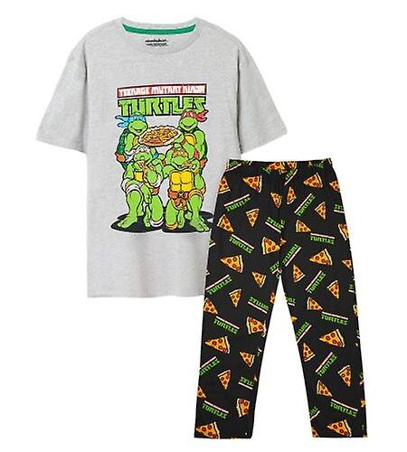 Teenage Mutant Ninja Turtles Herre Logo Pyjamas Sæt Sort/grå XL