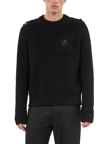 The Kooples Cotton Ribbed Straight Fit Sweater