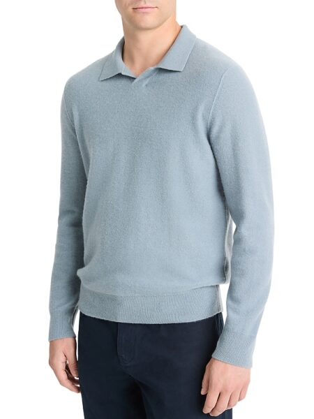 Vince Boiled Cashmere Polo Sweater