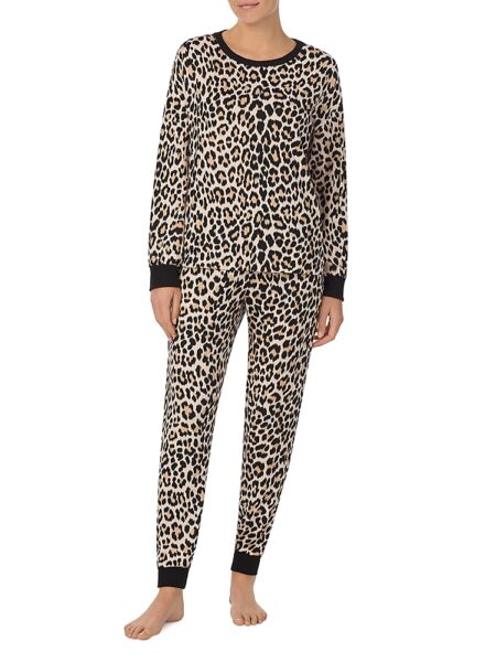 kate spade new york Dot Print Long Sleeve Jogger Pajama Set